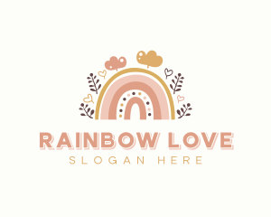 Boho Rainbow Nursery logo design