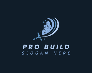 Clean Building Squeegee logo design