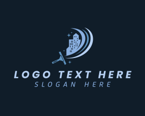 Clean - Clean Building Squeegee logo design