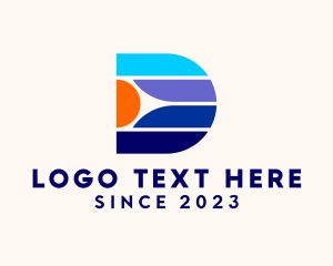 Lodging - Sunset Resort Letter D logo design