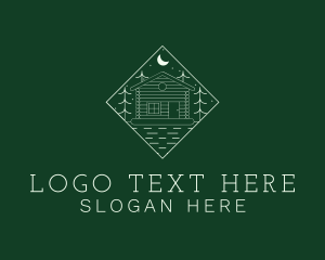 Tree - Night Cabin Residence logo design