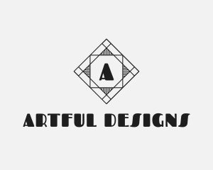 Geometric Art Deco logo design