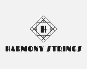 Geometric Art Deco logo design