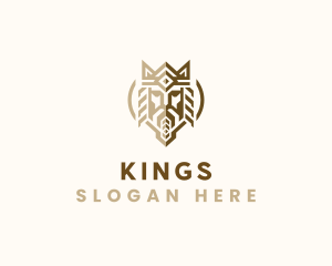 Medieval King Crown logo design