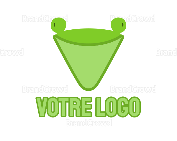 Abstract Green Frog Cone Logo