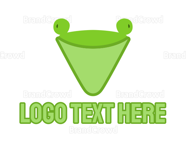 Abstract Green Frog Cone Logo