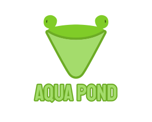 Pond - Abstract Green Frog Cone logo design