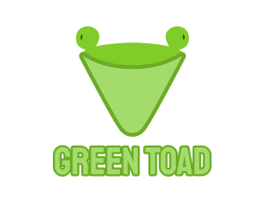 Toad - Abstract Green Frog Cone logo design