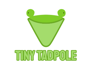 Tadpole - Abstract Green Frog Cone logo design