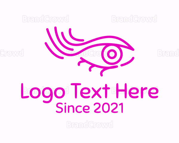 Pink Eye Outline Logo