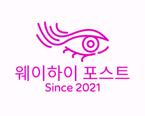 Pink Eye Outline logo design