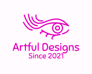 Pink Eye Outline logo design