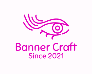 Pink Eye Outline logo design