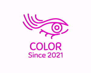 Pink Eye Outline logo design