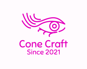 Pink Eye Outline logo design