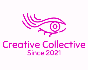 Pink Eye Outline logo design