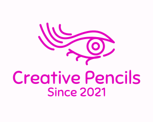 Pink Eye Outline logo design