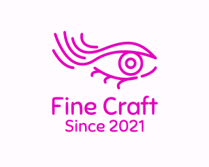 Pink Eye Outline logo design