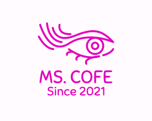 Pink Eye Outline logo design