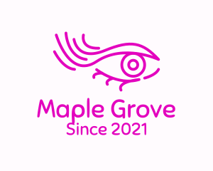 Pink Eye Outline logo design