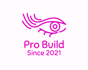 Pink Eye Outline logo design