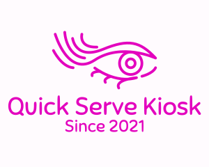 Pink Eye Outline logo design