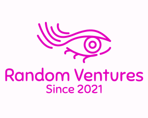 Pink Eye Outline logo design