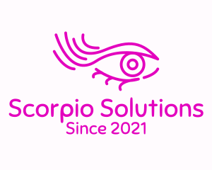 Pink Eye Outline logo design