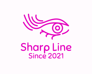 Outline - Pink Eye Outline logo design
