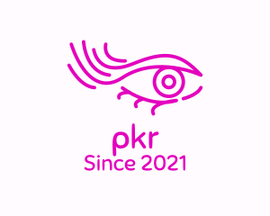 Pink Eye Outline logo design