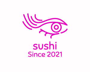 Pink Eye Outline logo design