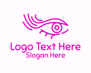 Pink Eye Outline Logo