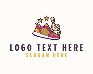 Rubber Shoes - Star Clef Rubber Shoes logo design