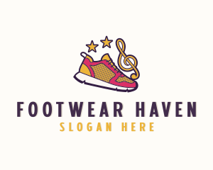 Star Clef Rubber Shoes  logo design