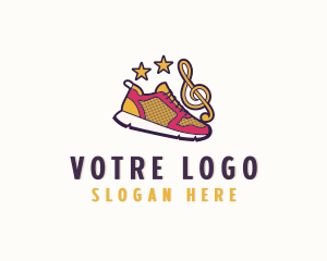Star - Star Clef Rubber Shoes logo design