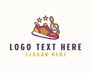 Kicks - Star Clef Rubber Shoes Logo Design