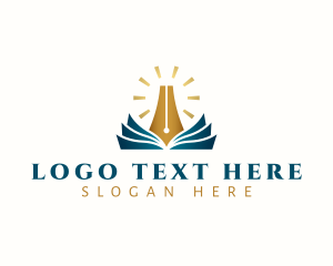 Publishing - Writer Book Pen logo design