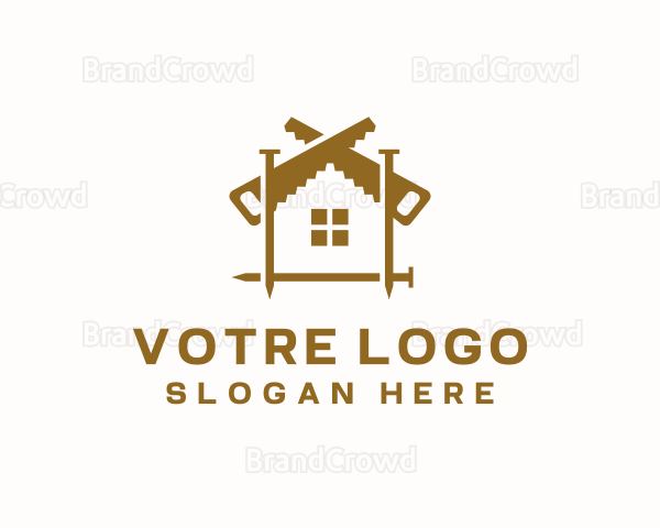 House Tools Saw Logo