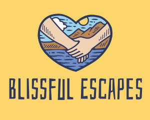 Honeymoon - Couple Beach Vacation logo design
