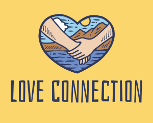 Courtship - Couple Beach Vacation logo design