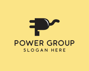 Power Letter P logo design