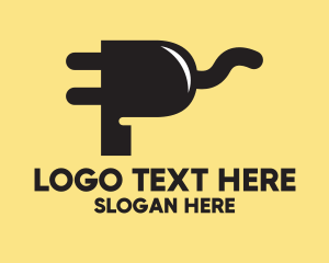 Lettering - Power Letter P logo design