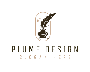 Plume - Quill Feather Journalism logo design