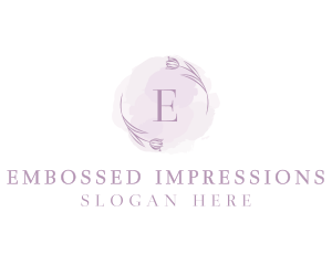 Beauty Floral Watercolor logo design