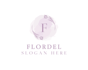 Beauty Floral Watercolor logo design