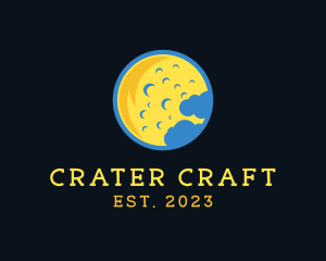 Crater - Sky Astronomy Moon logo design