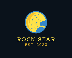 Rock - Space Astronomy Moon logo design