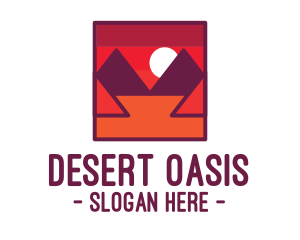 Red Desert Mountain logo design