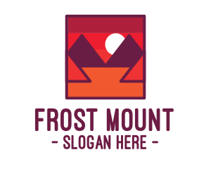 Red Desert Mountain logo design