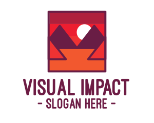 Image - Red Desert Mountain logo design